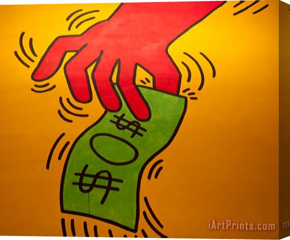 Keith Haring The Ten Commandements [1984] Detail Stretched Canvas Painting / Canvas Art